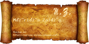 Máriás Zalán névjegykártya