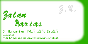 zalan marias business card